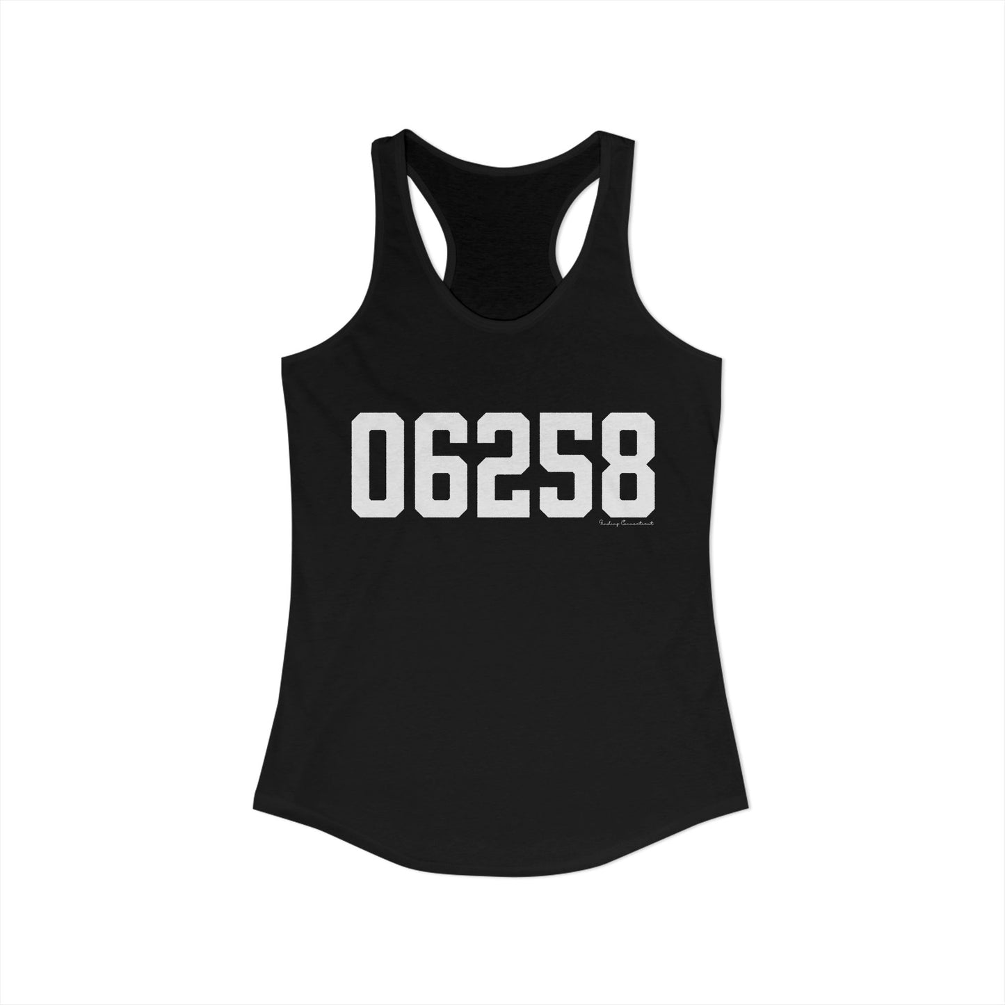 06258 Pomfret CT Zip Code Women's Ideal Racerback Tank Top