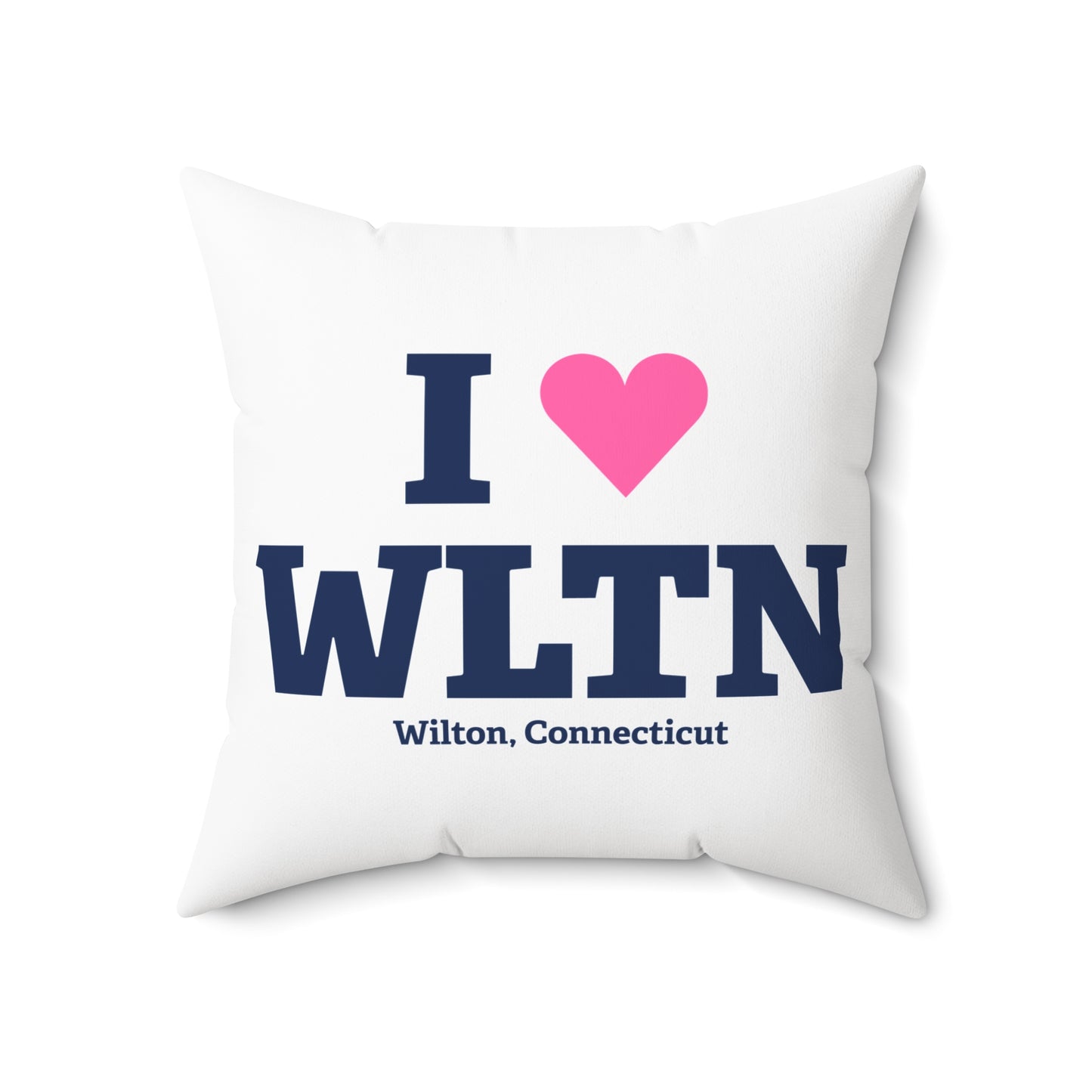 I Heart WLTN Spun Polyester Square Pillow