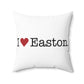 I Heart Easton. Spun Polyester Square Pillow
