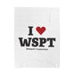 I Heart WSPT Velveteen Plush Blanket