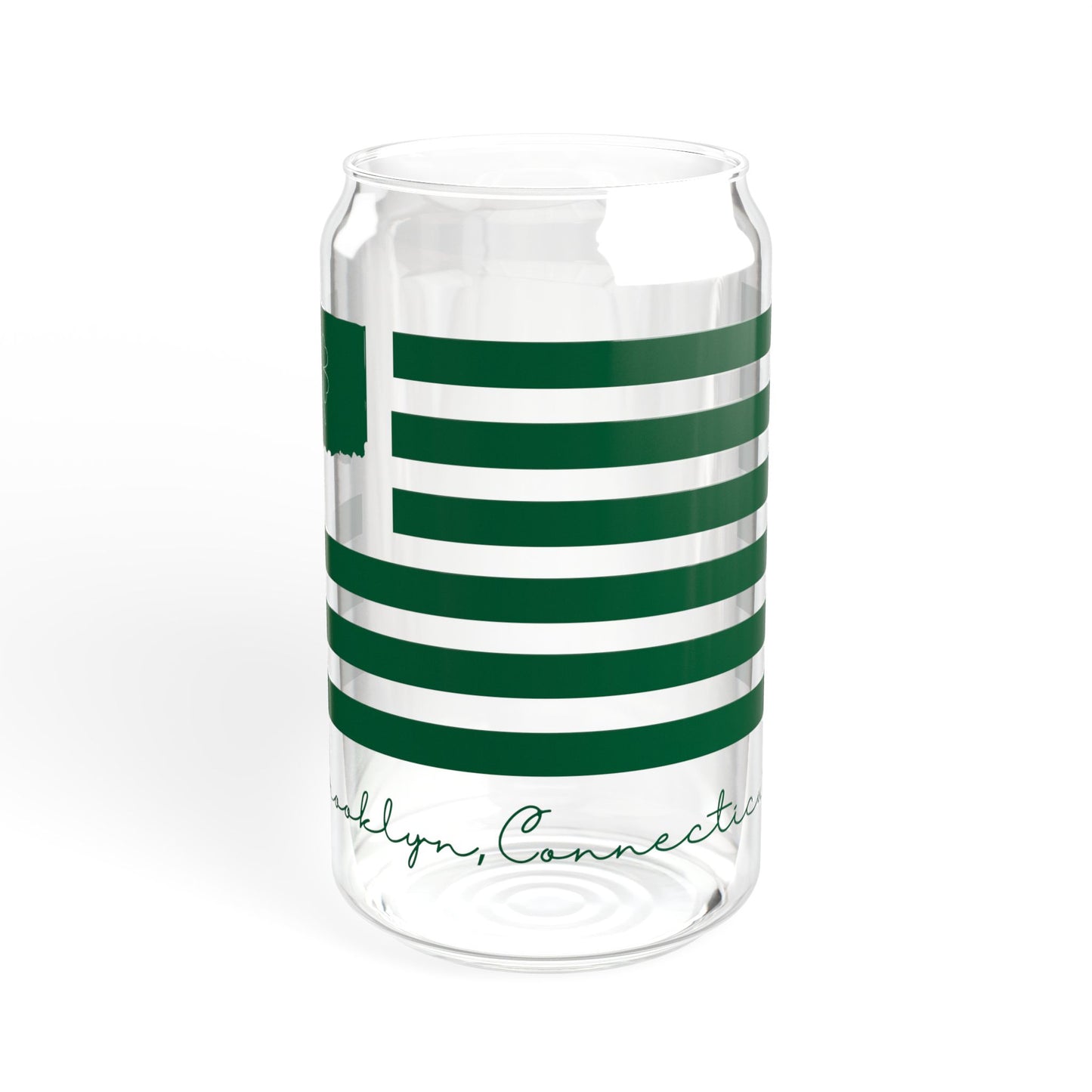 Brooklyn Connecticut St. Patrick’s Day Flag Sipper Glass, 16oz