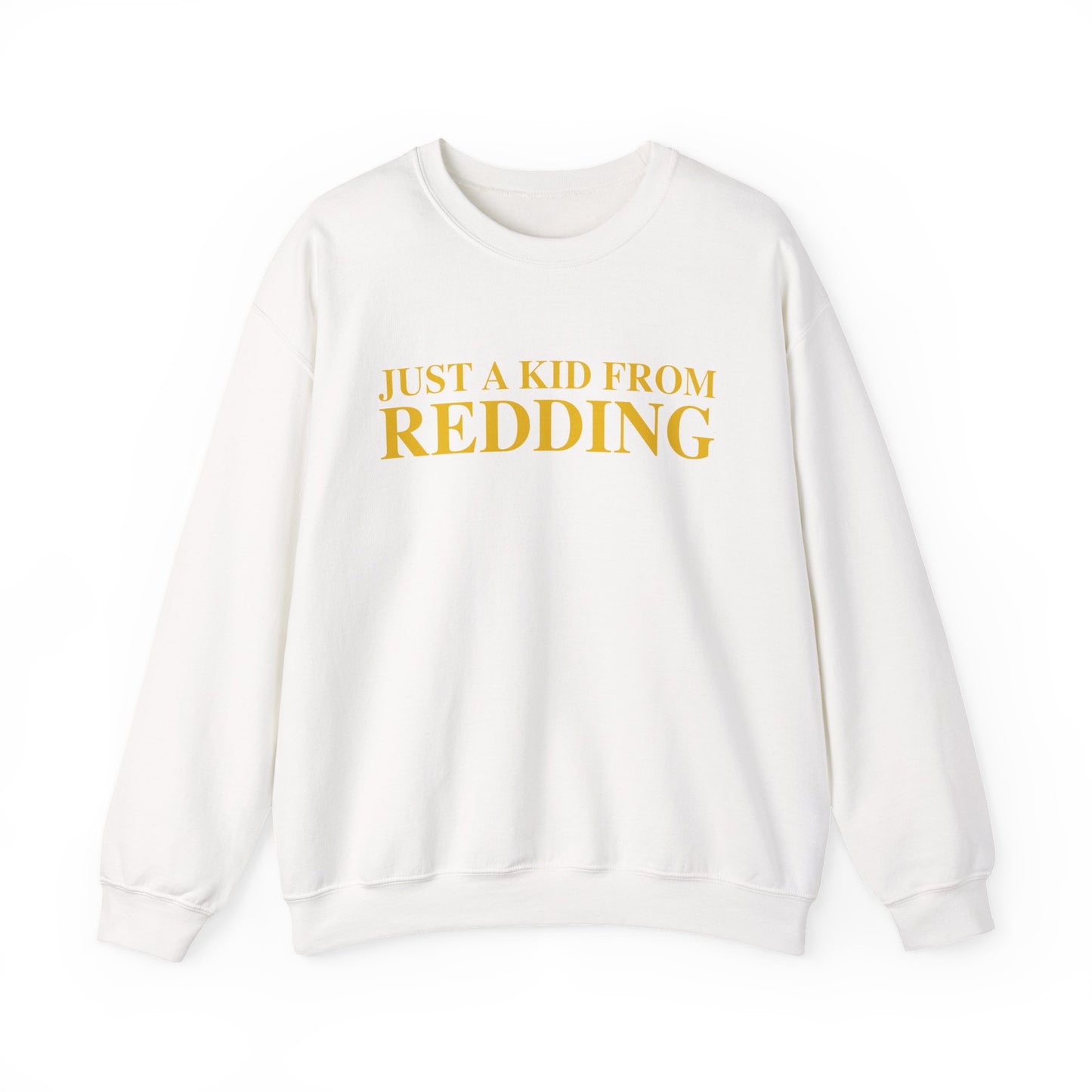 Just a kid from Redding Unisex Heavy Blend™ Crewneck Sweatshirt