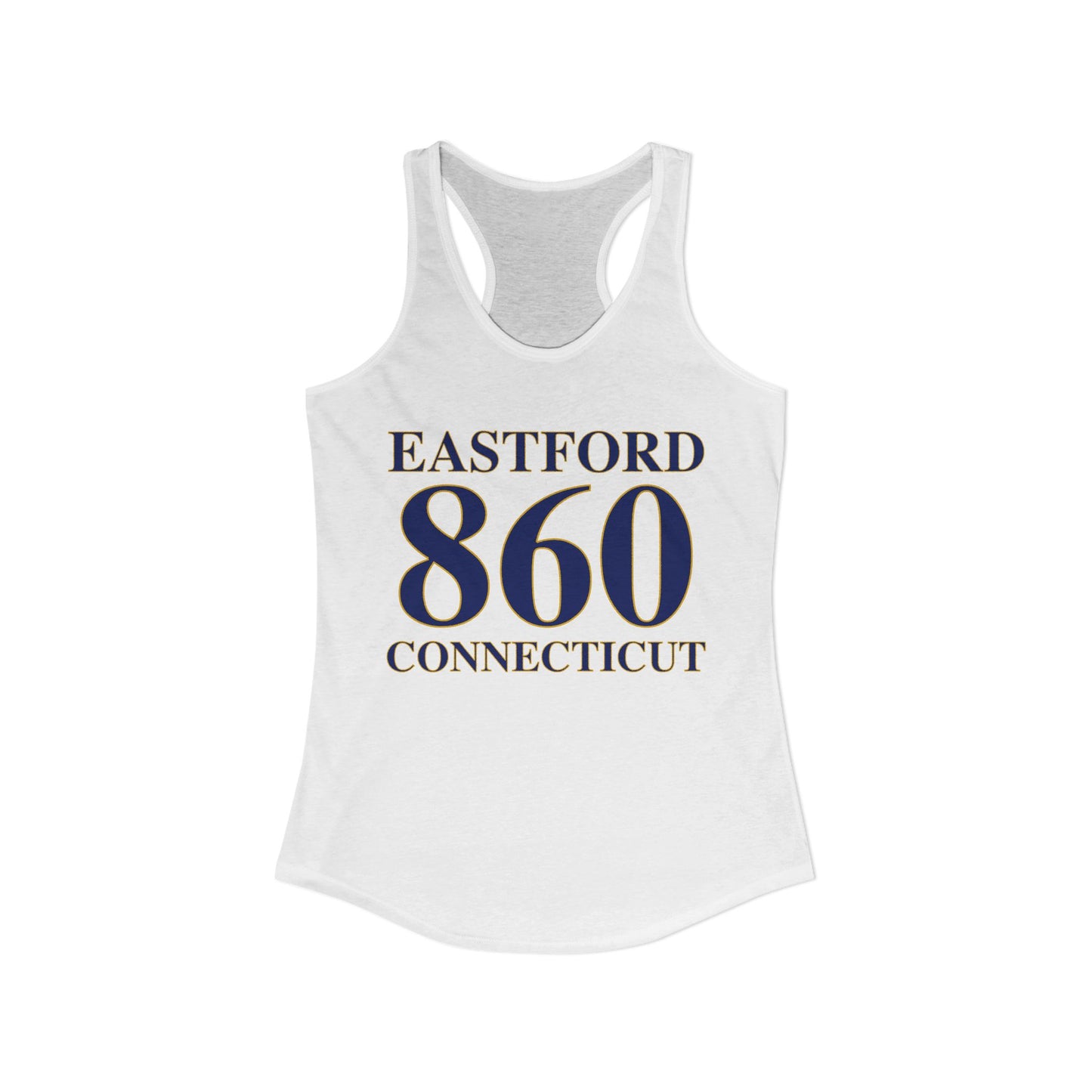 Eastford 860 Connecticut Women's Ideal Racerback Tank Top