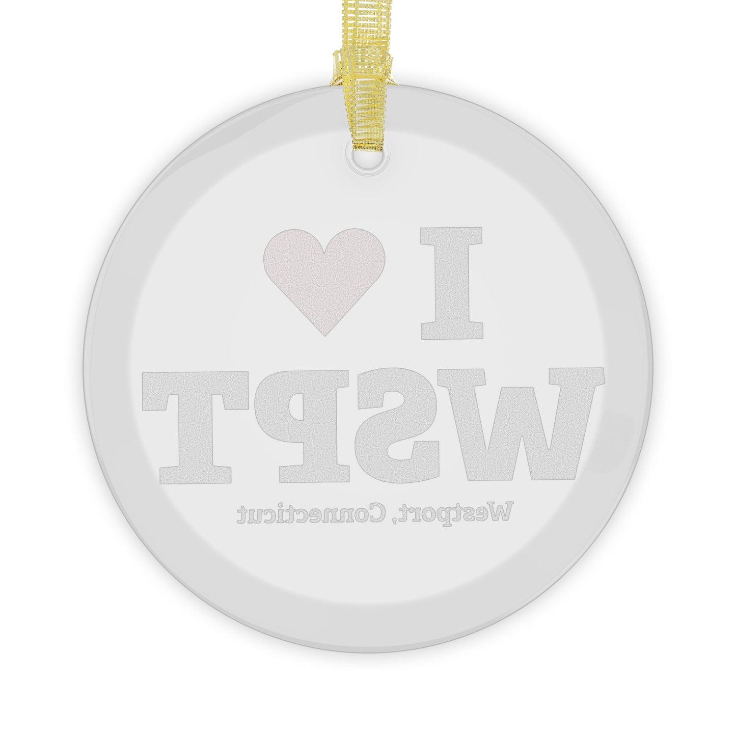 I Heart WSPT Glass Ornaments
