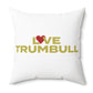 Love Trumbull Spun Polyester Square Pillow
