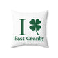I Clover East Granby Spun Polyester Square Pillow