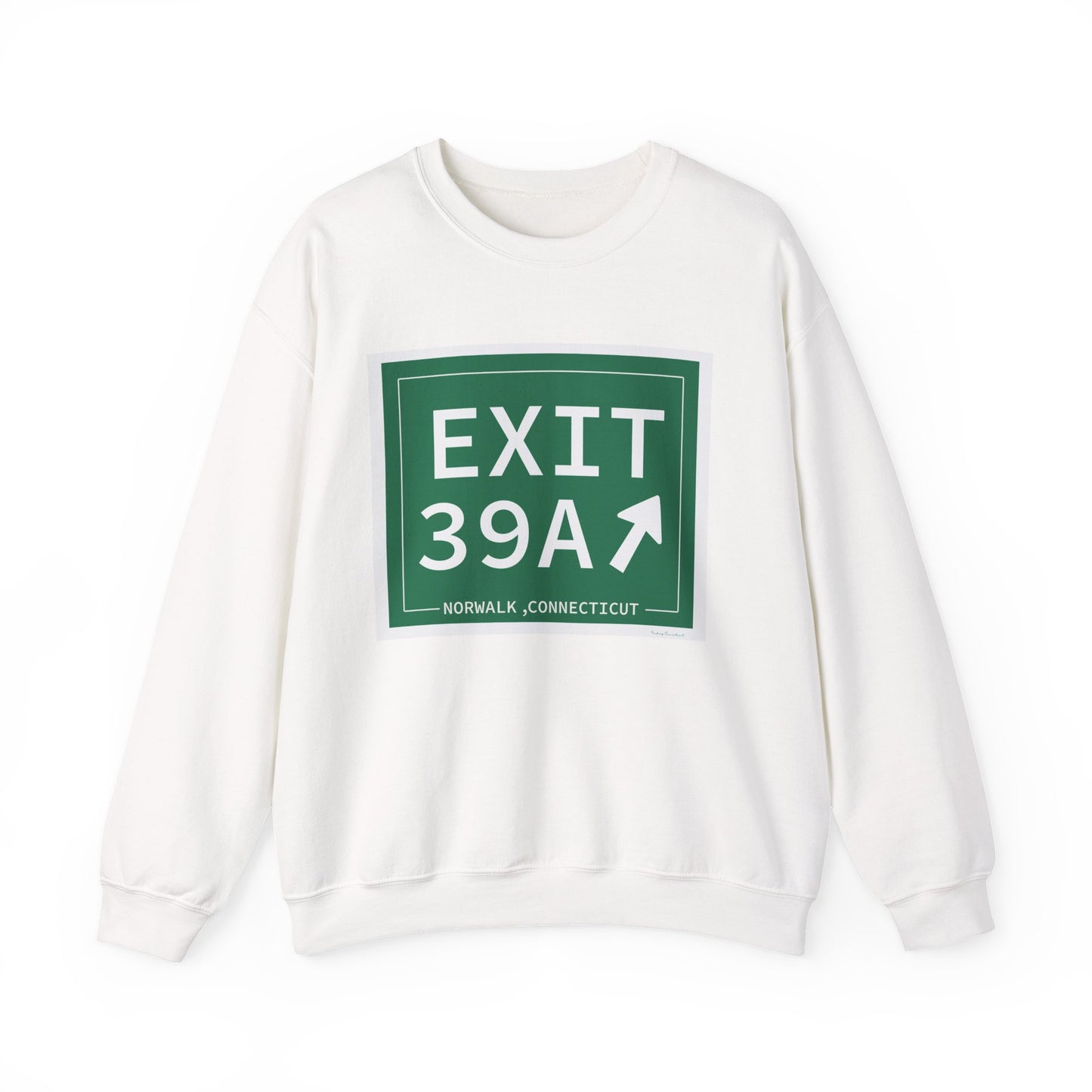 Vintage Exit 39A Merritt Parkway Sign Unisex Heavy Blend™ Crewneck Sweatshirt