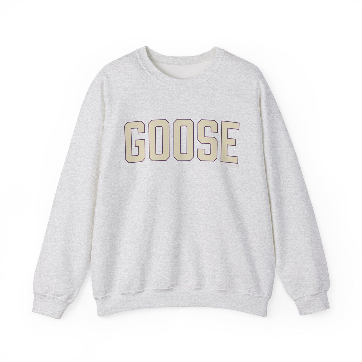 Goose Zip Code Cream & Purple Unisex Heavy Blend™ Crewneck Sweatshirt
