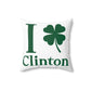 I Clover Clinton Spun Polyester Square Pillow