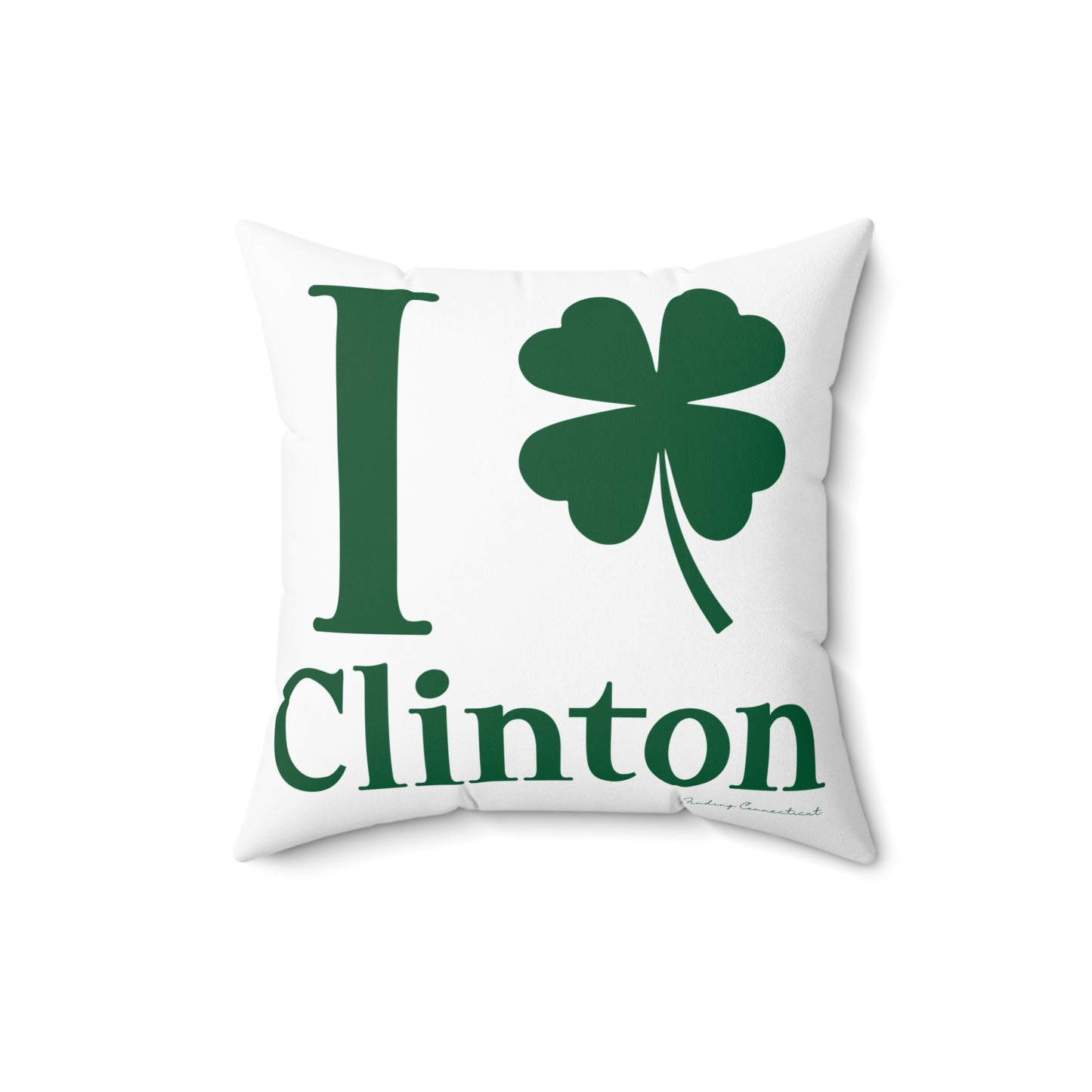 I Clover Clinton Spun Polyester Square Pillow