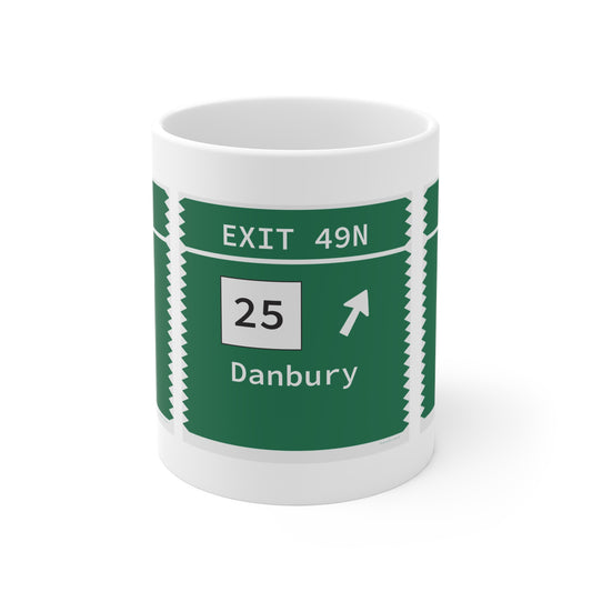 Vintage Merritt Parkway Exit 49N Sign Mug 11oz