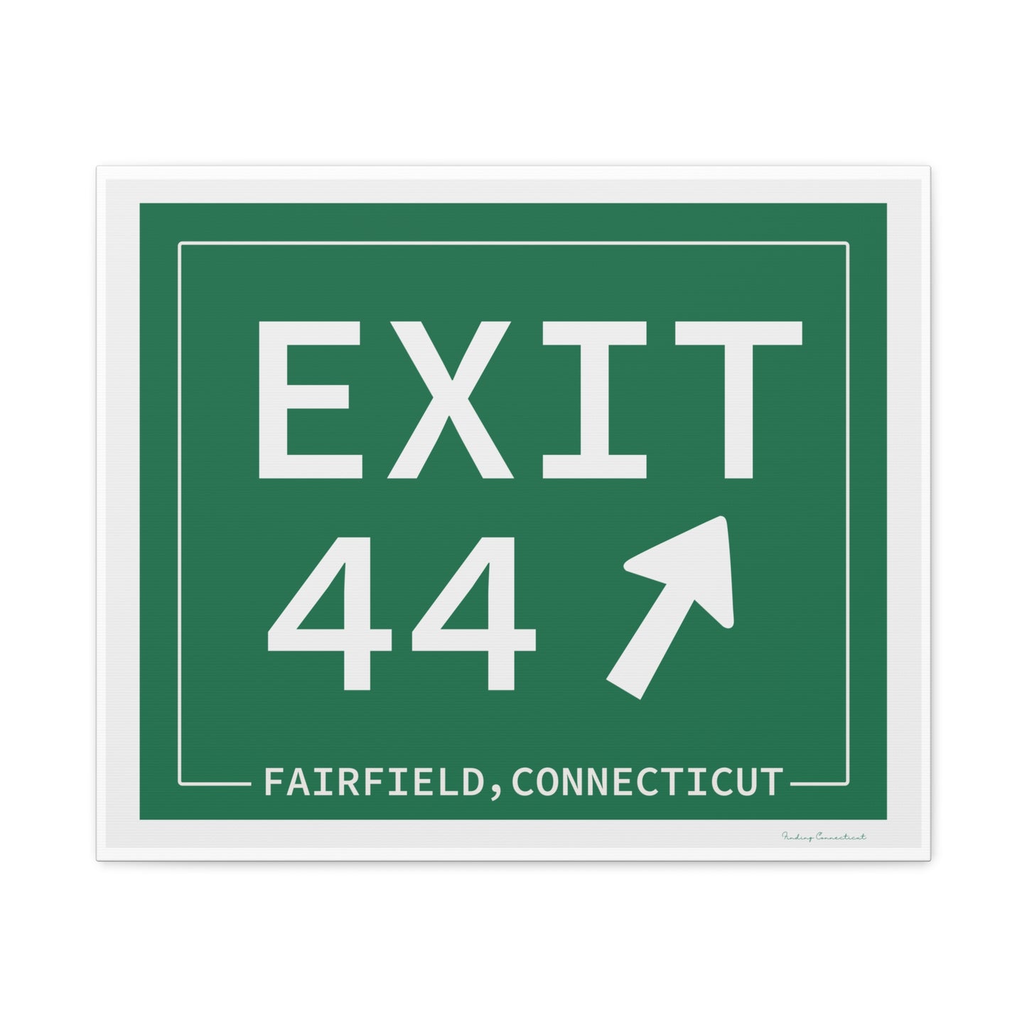 Vintage Exit 44 Merritt Parkway Sign Matte Canvas, Stretched, 1.25"