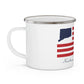 Newtown Connecticut Flag Enamel Camping Mug