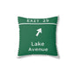 Vintage Merritt Parkway Exit 29 Sign Spun Polyester Square Pillow