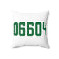 06604 Bridgeport Connecticut Zip Code Spun Polyester Square Pillow