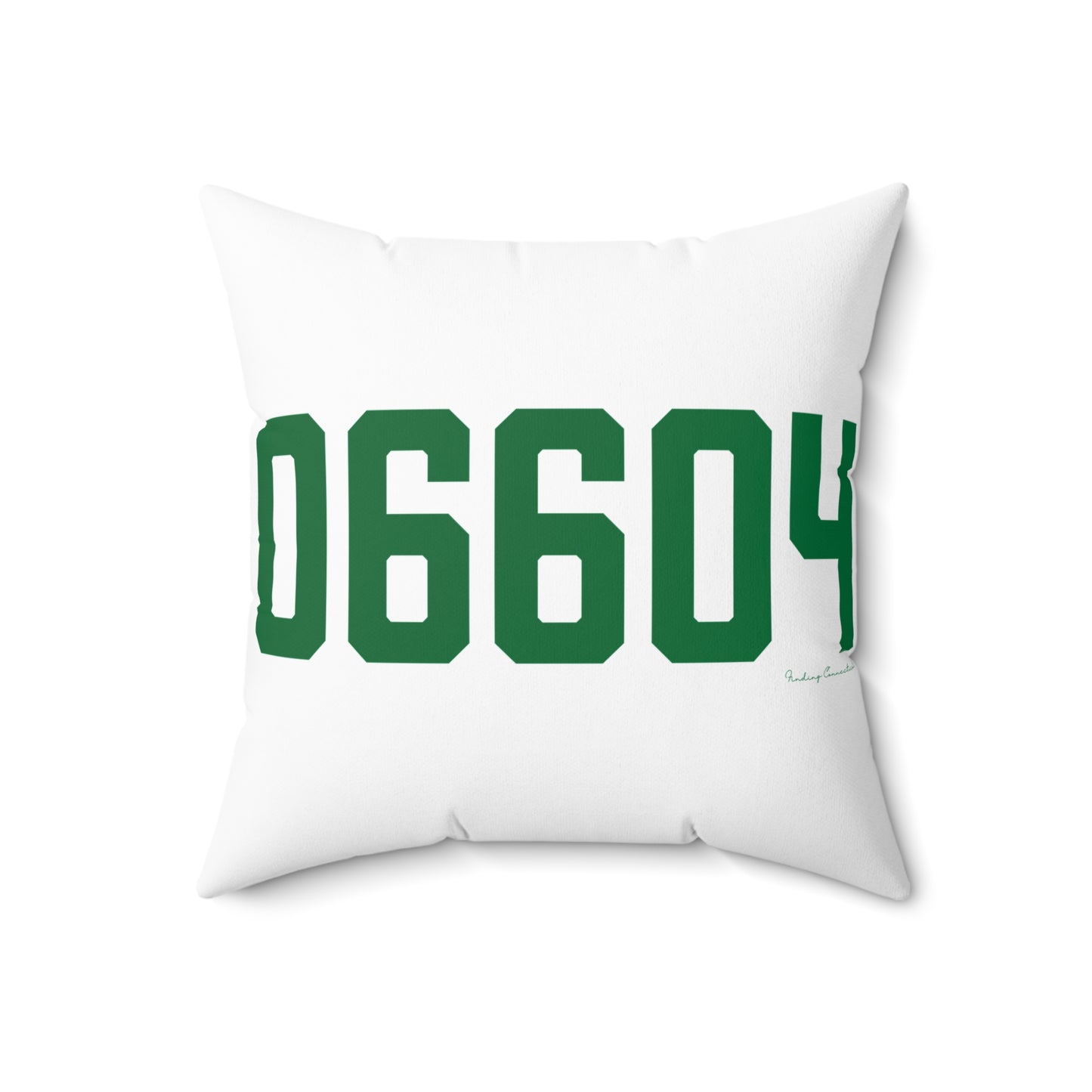 06604 Bridgeport Connecticut Zip Code Spun Polyester Square Pillow