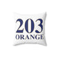 203 Orange Polyester Square Pillow
