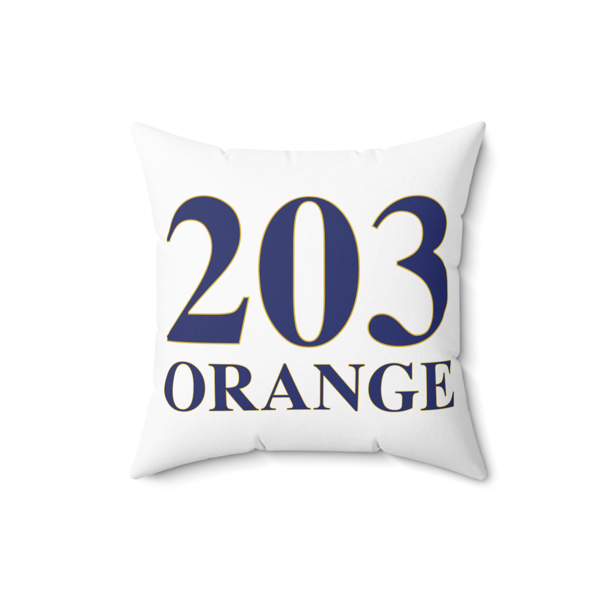 203 Orange Polyester Square Pillow