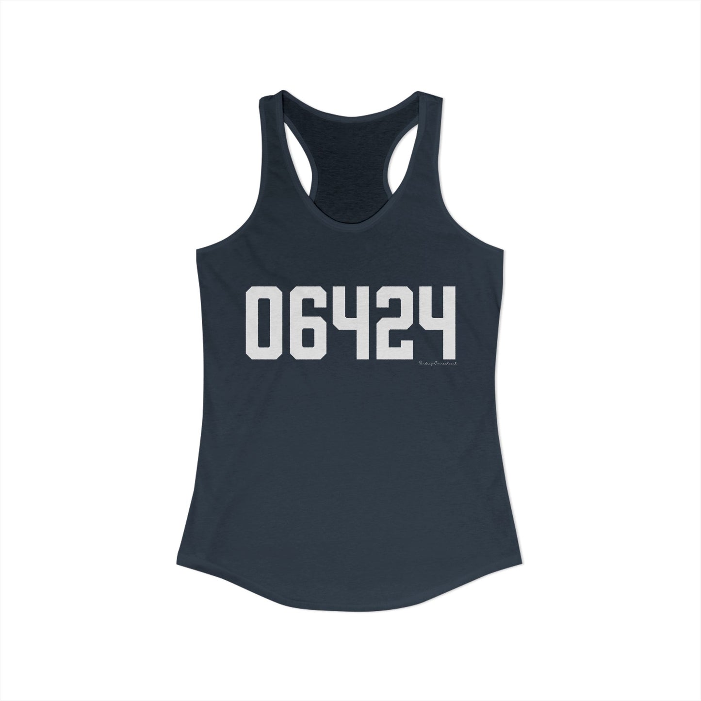 06464 East Hampton CT Zip Code Women's Ideal Racerback Tank Top