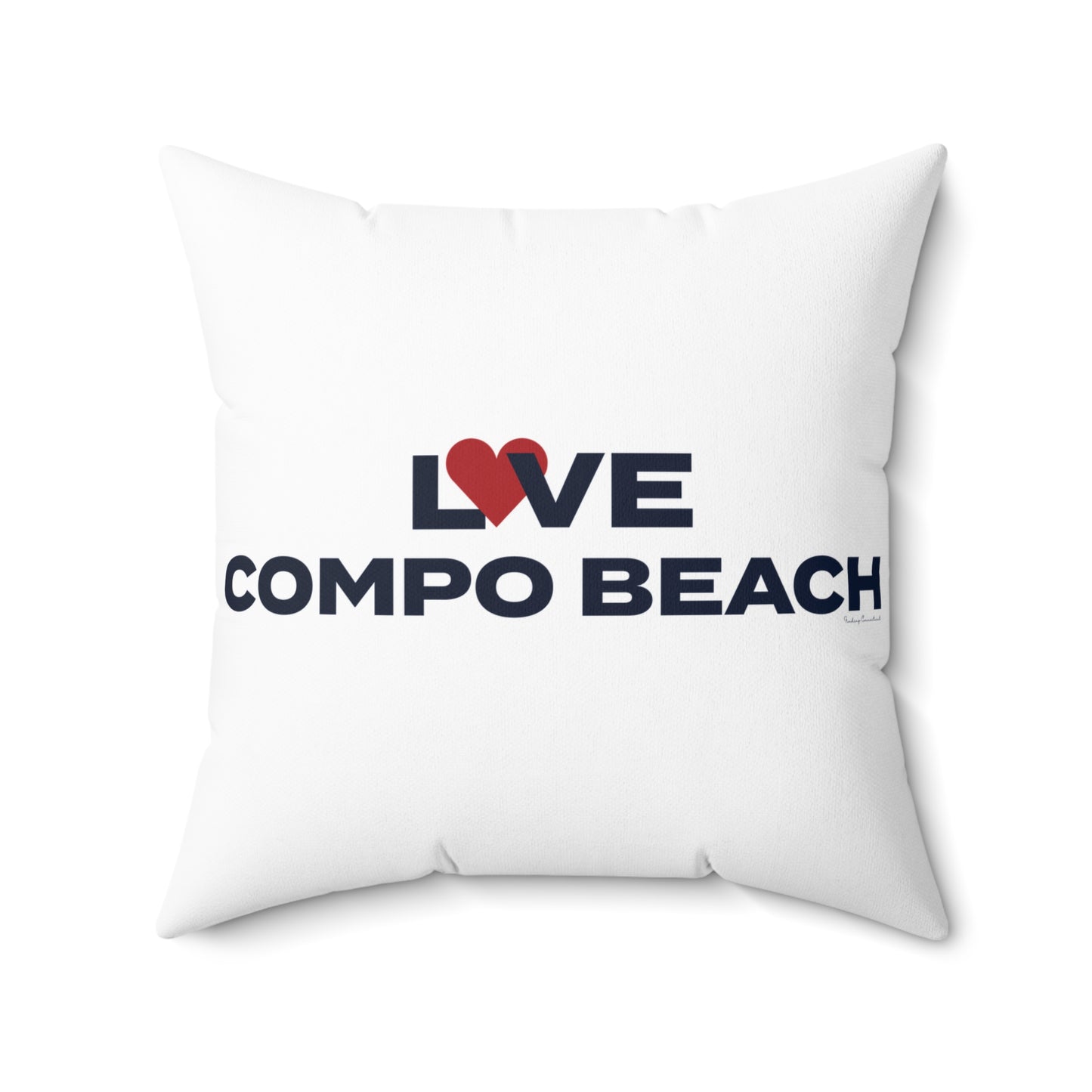 Love Compo Beach Spun Polyester Square Pillow