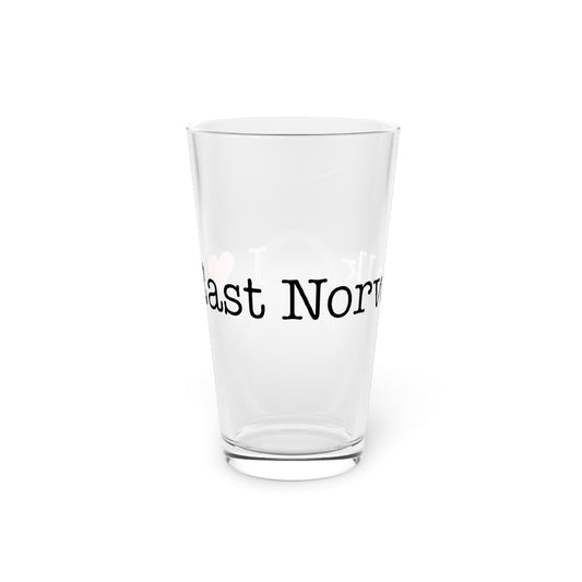 I Heart East Norwalk. Pint Glass, 16oz