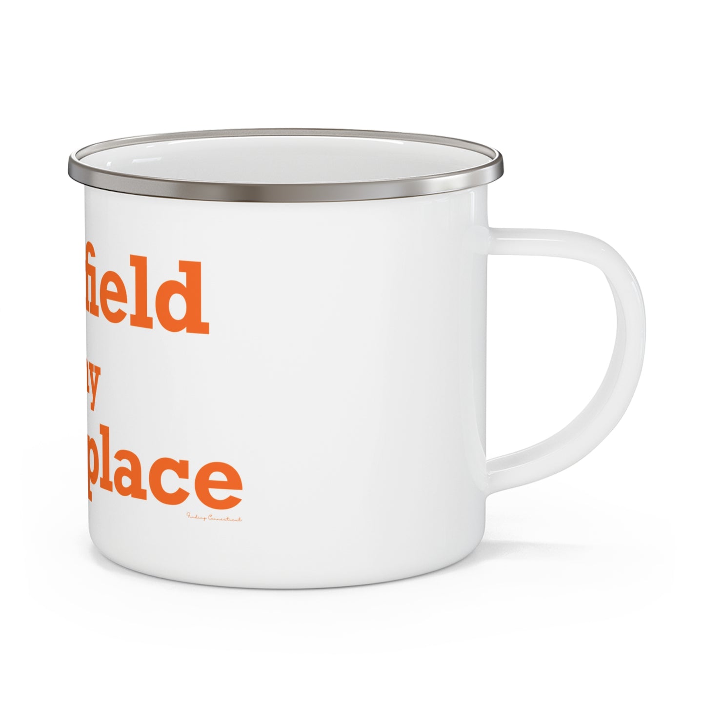 Plainfield is My Happy Place Enamel Camping Mug
