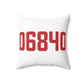 06840 New Canaan Connecticut Zip Code Spun Polyester Square Pillow