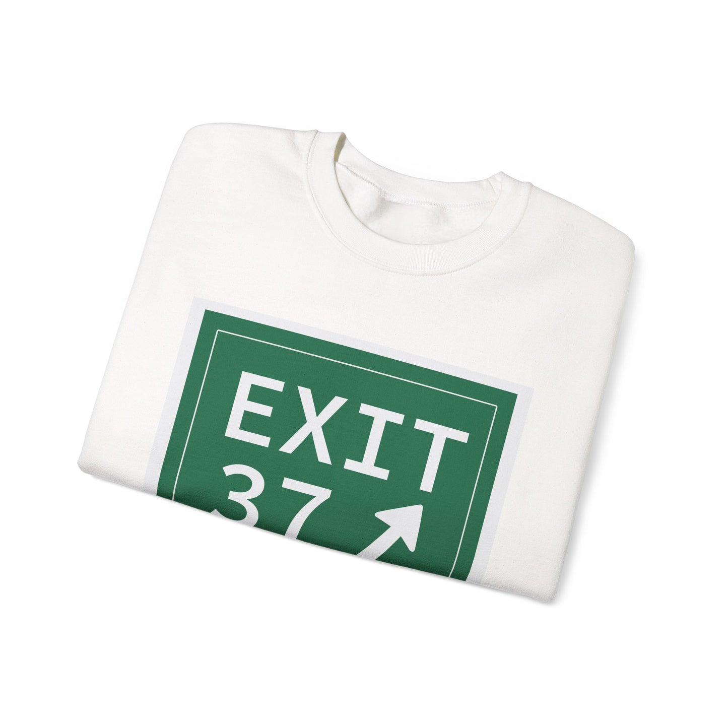 Vintage Exit 37 Merritt Parkway Sign Unisex Heavy Blend™ Crewneck Sweatshirt
