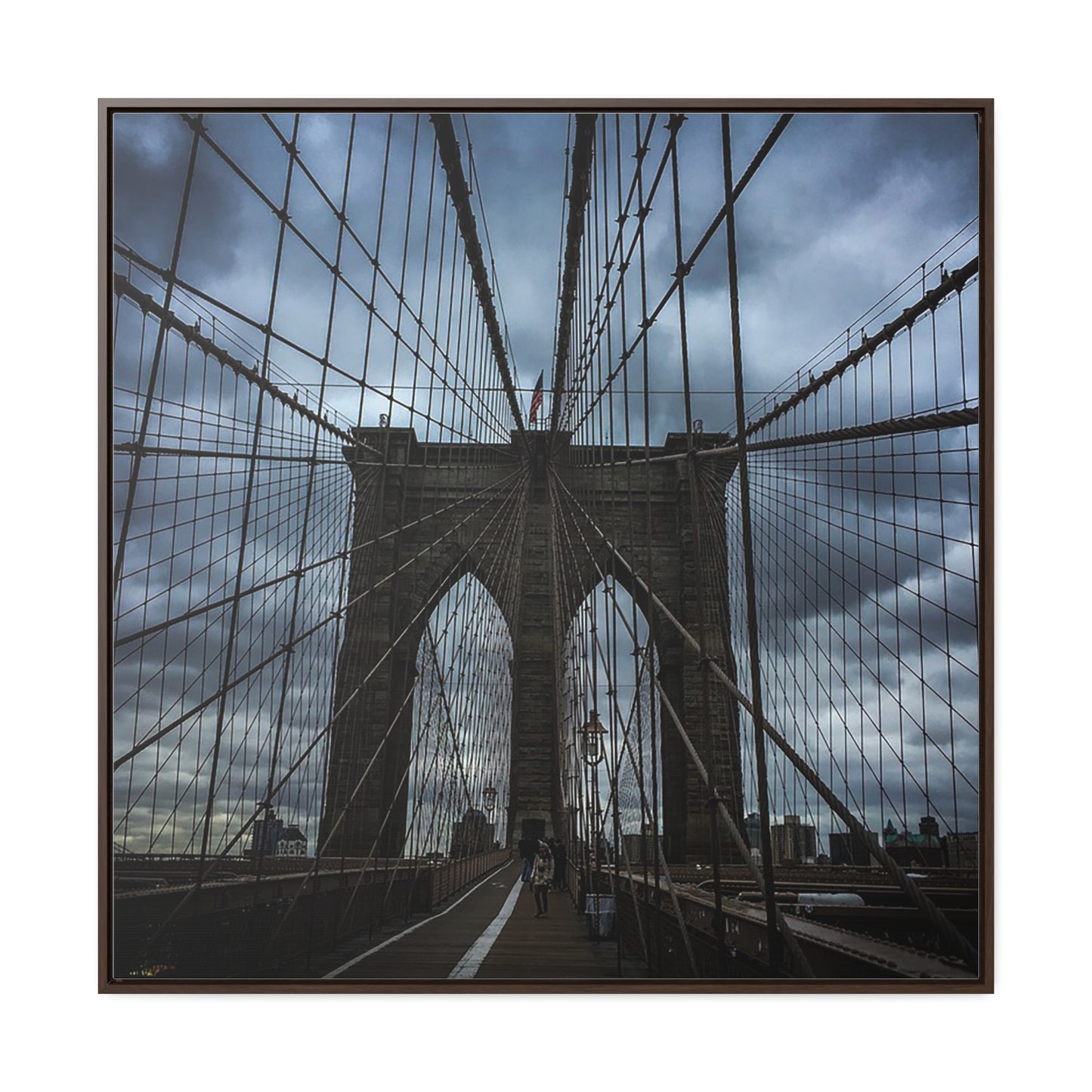 In the middle of the bridge Gallery Canvas Wraps, Square Frame