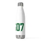 06607 Bridgeport Connecticut Zip Code 20oz Insulated Bottle
