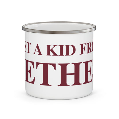 Just a kid from Bethel Enamel Camping Mug