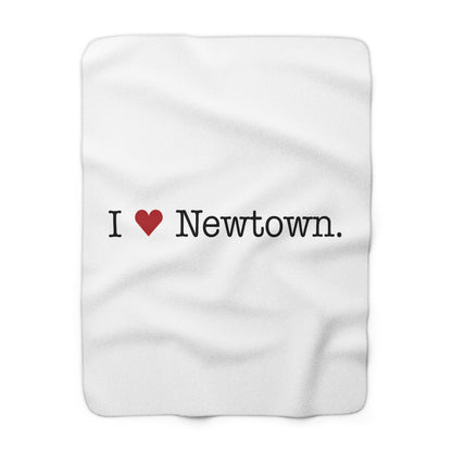 I Heart Newtown. Sherpa Fleece Blanket