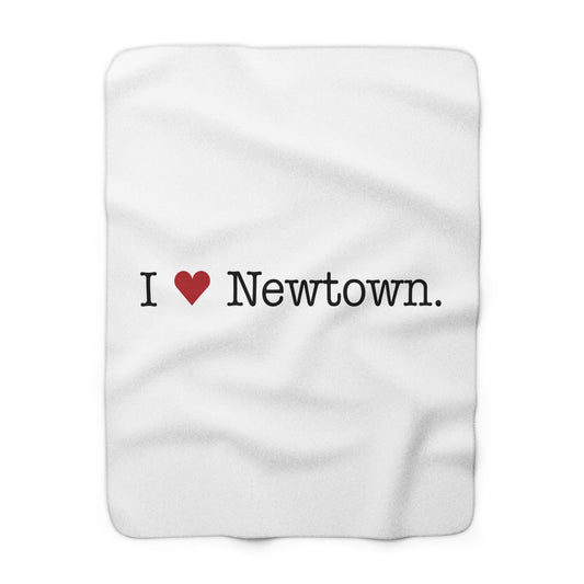 I Heart Newtown. Sherpa Fleece Blanket