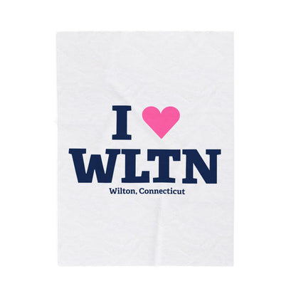 I Heart WLTN Velveteen Plush Blanket