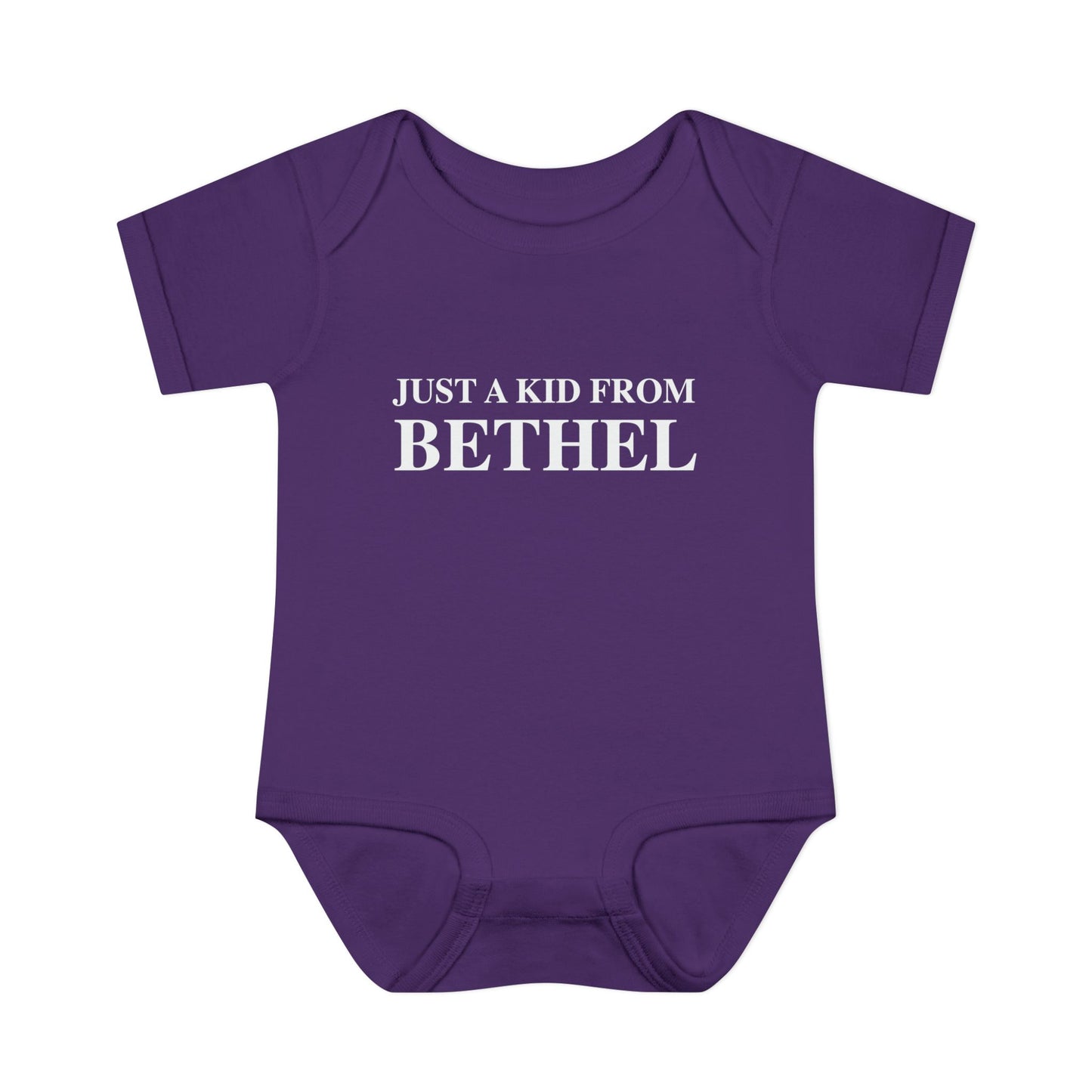 Just a kid from Bethel Infant Baby Rib Bodysuit