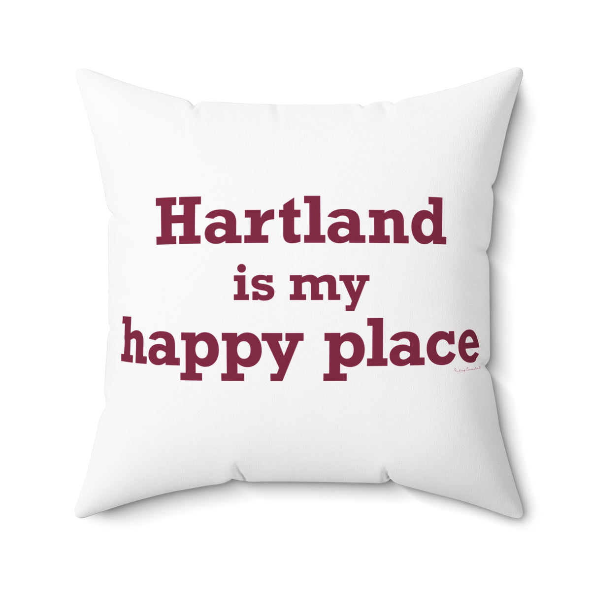 Hartland is My Happy Place Polyester Square Pillow