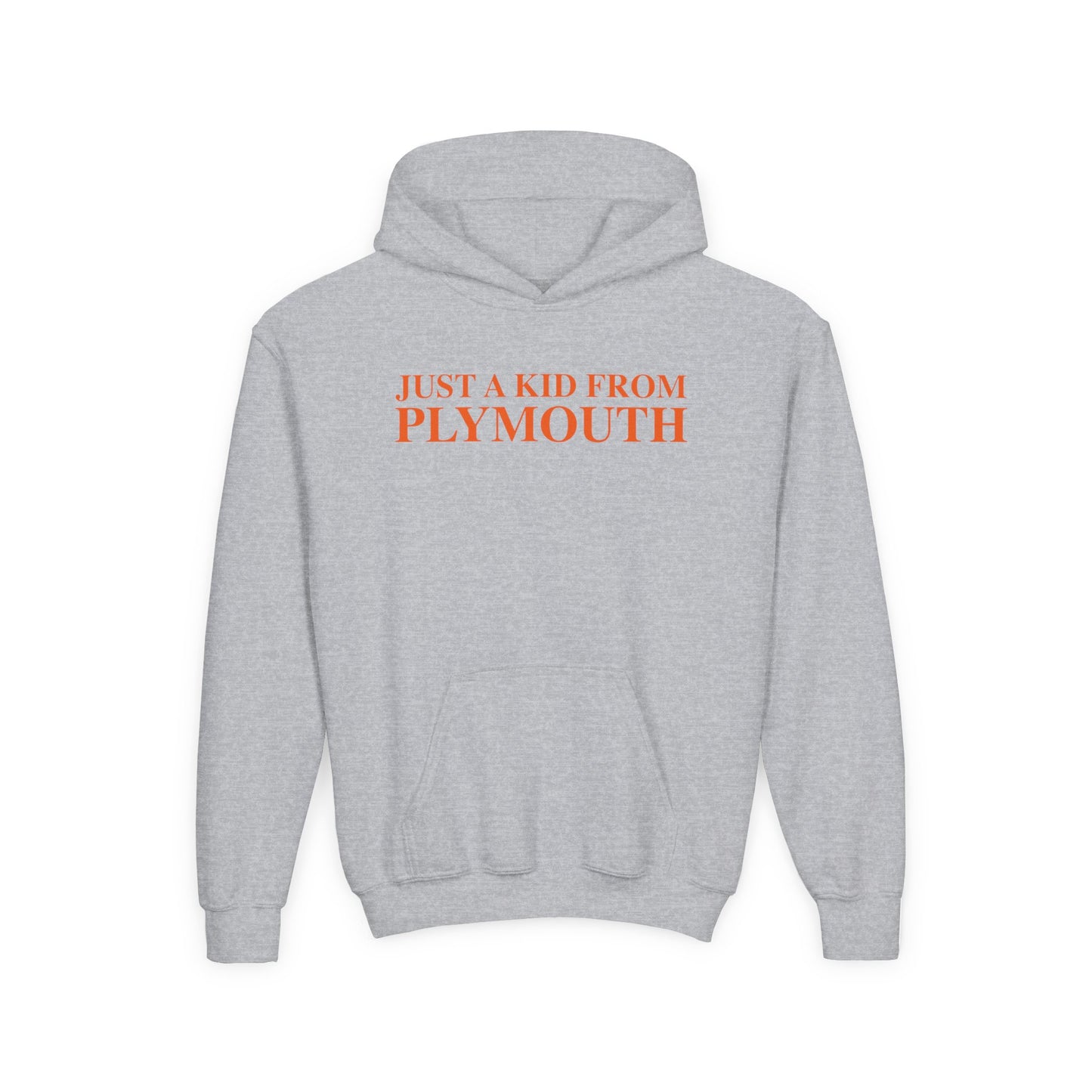 Just a kid from Plymouth Youth Heavy Blend Hooded Sweatshirt