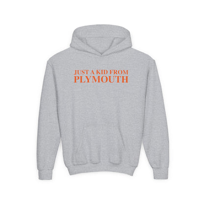 Just a kid from Plymouth Youth Heavy Blend Hooded Sweatshirt