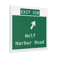 Vintage WCP Exit 55B Sign Matte Canvas, Stretched, 1.25"