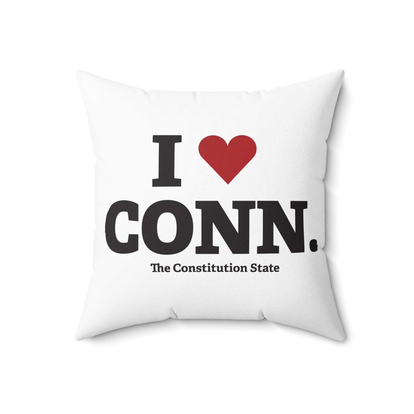 I Heart CONN. Spun Polyester Square Pillow