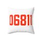 06811 Danbury Connecticut Zip Code Spun Polyester Square Pillow