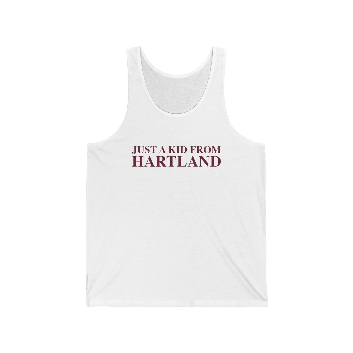 Just a kid from Hartland Unisex Jersey Tank Top