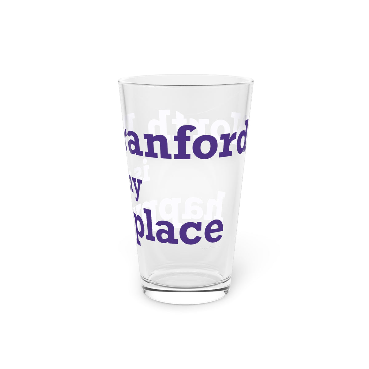 North Branford is My Happy Place Pint Glass, 16oz