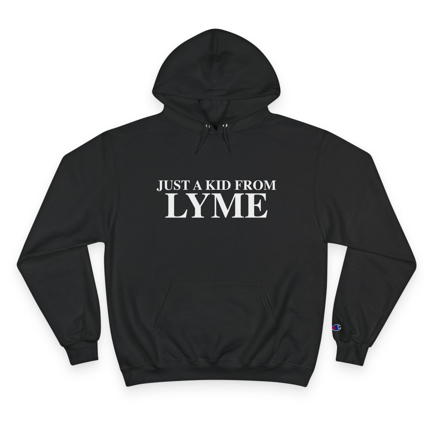 Just a kid from Lyme Champion Hoodie