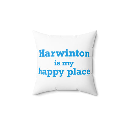 Harwinton is My Happy Place Polyester Square Pillow