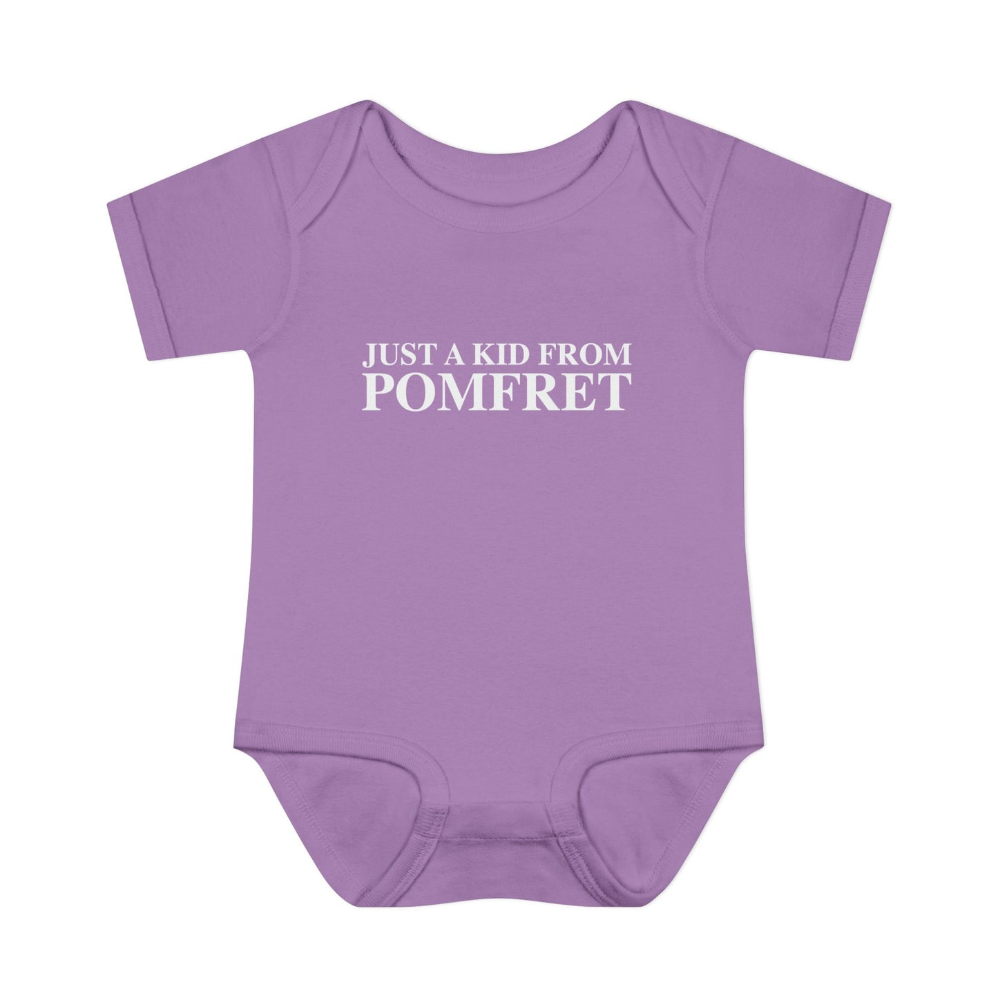Just a kid from Pomfret Infant Baby Rib Bodysuit