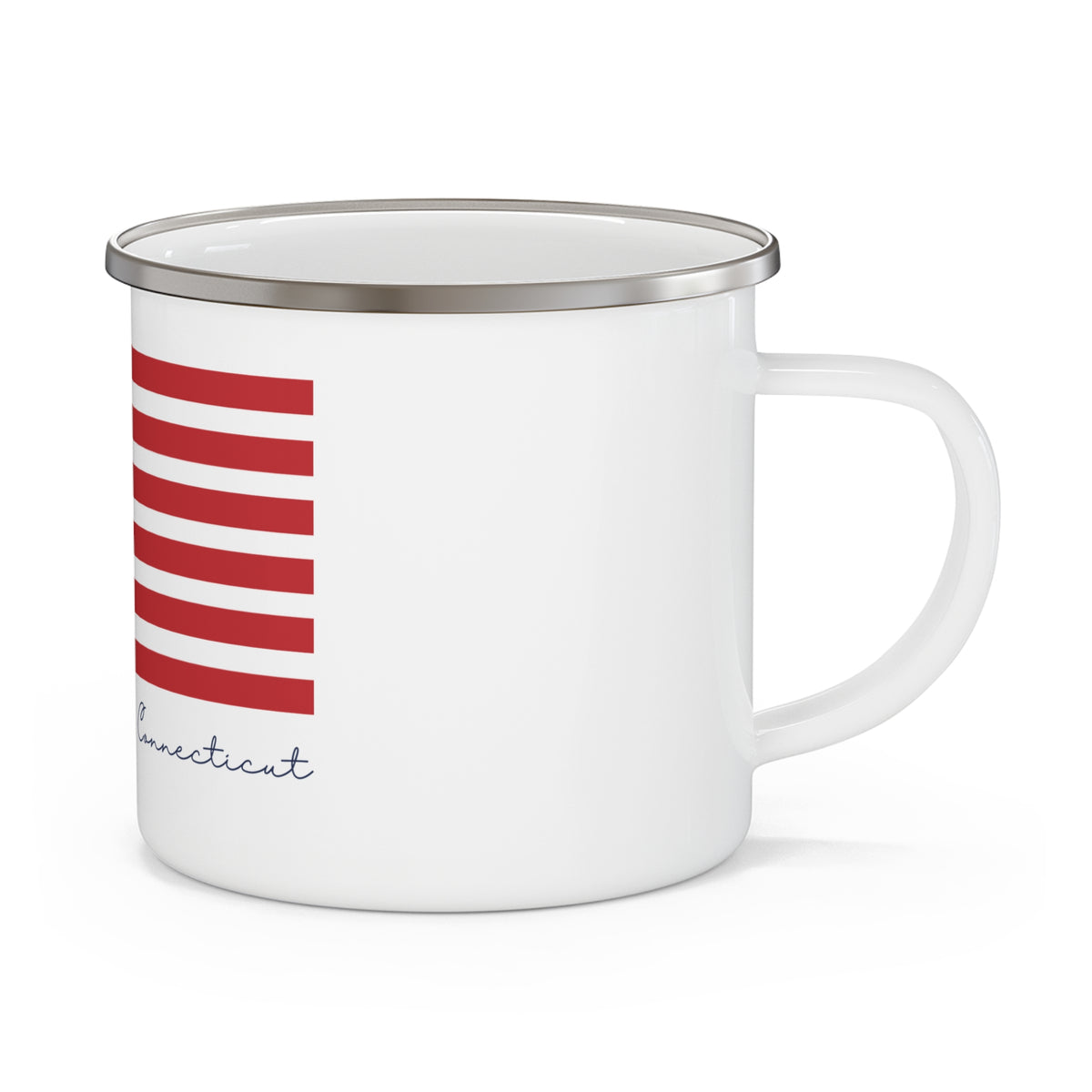 North Stonington Connecticut Flag Enamel Camping Mug