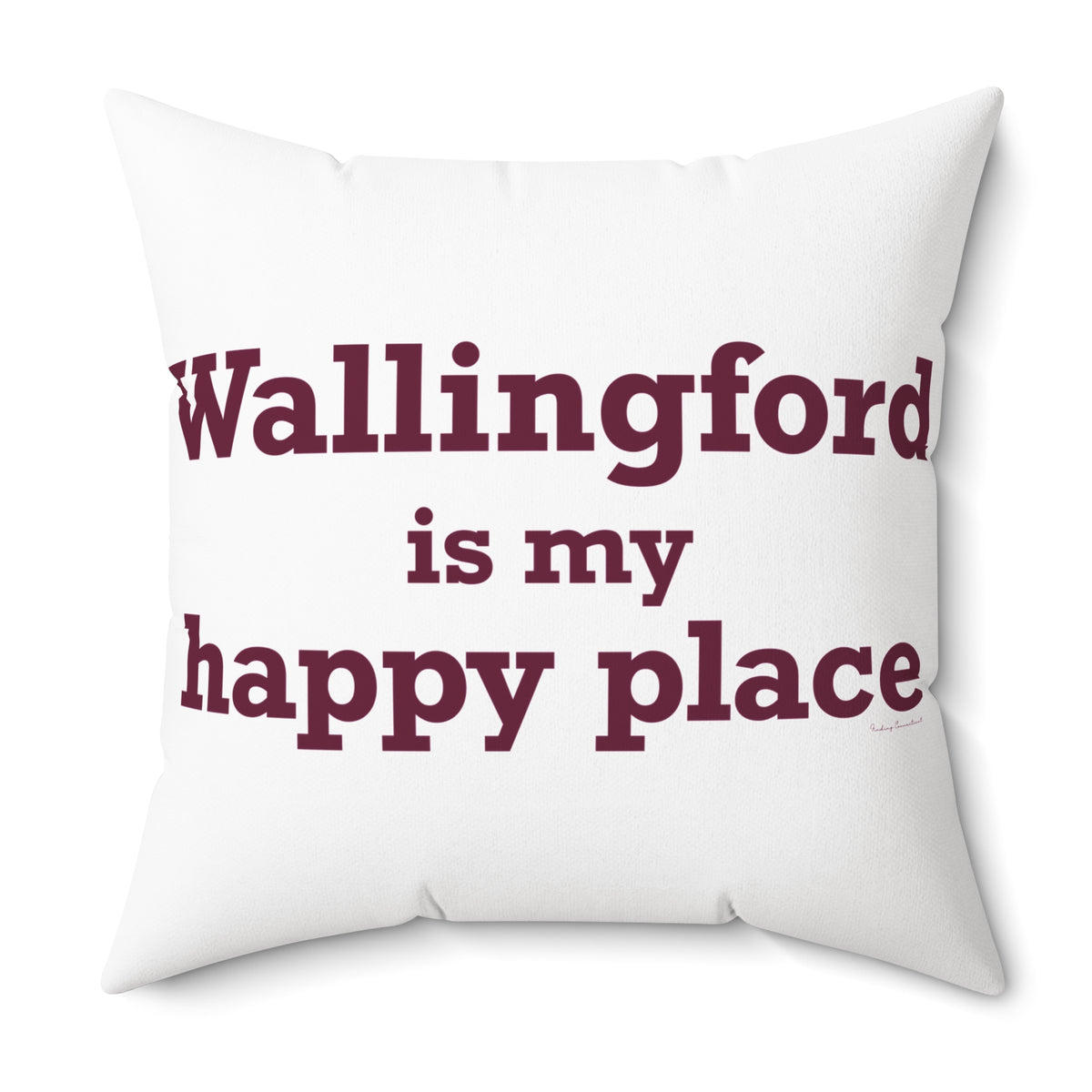 Wallingford is My Happy Place Polyester Square Pillow