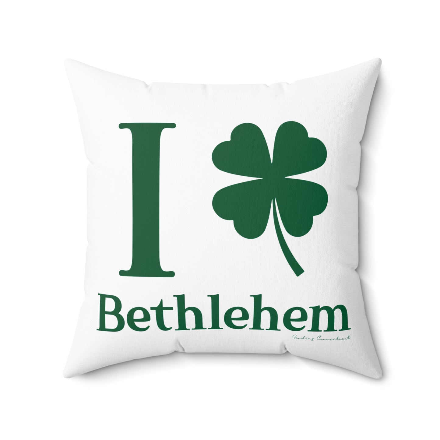I Clover Bethlehem Spun Polyester Square Pillow