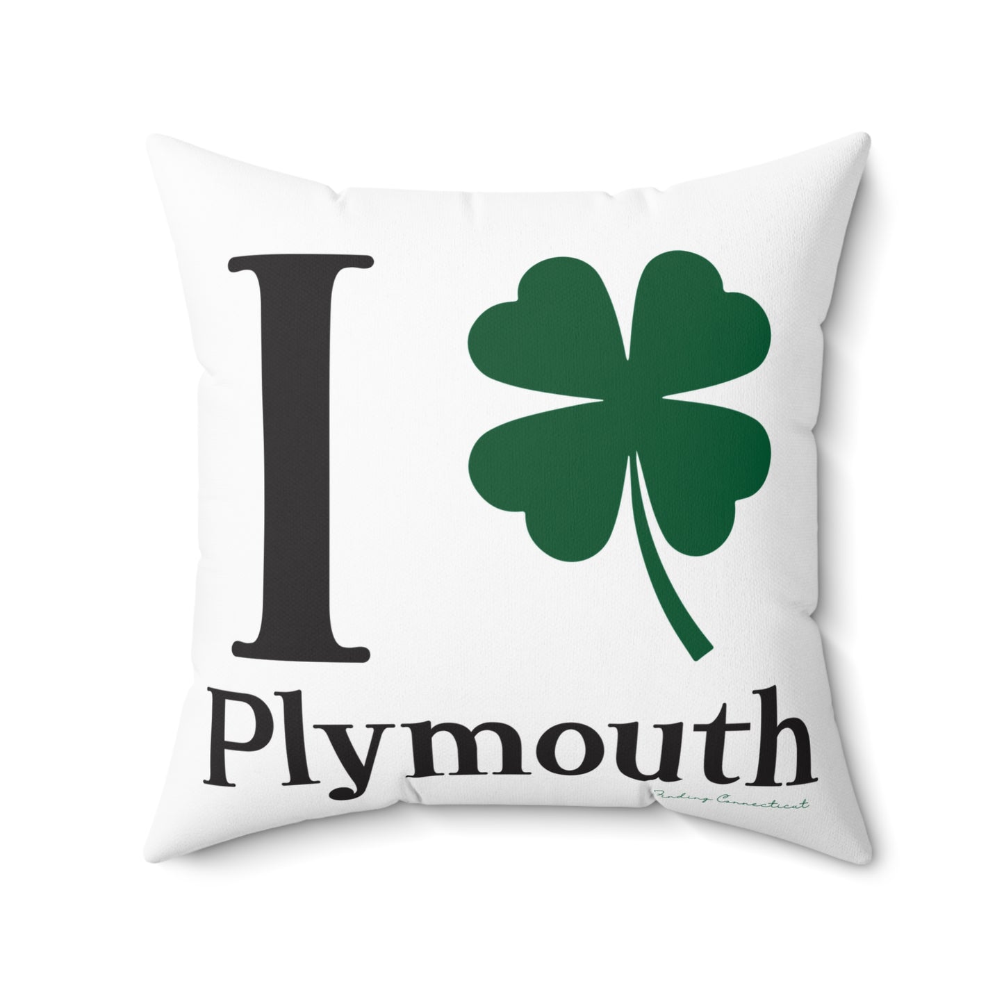 I Clover Plymouth Spun Polyester Square Pillow